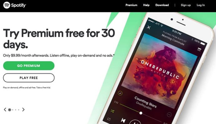 spotify call to action examples