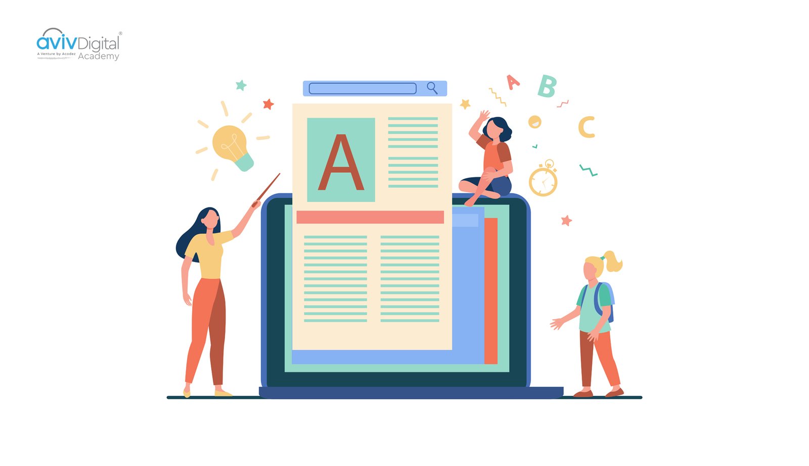 article writing cartoon image